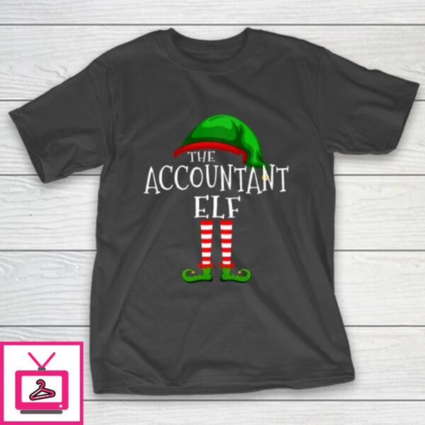 Accountant Elf Family Matching Group Christmas Gift Funny T-Shirt