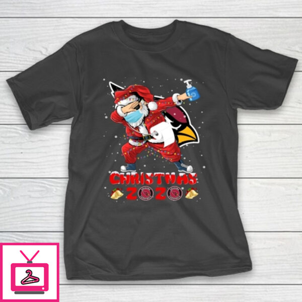 Arizona Cardinals Funny Santa Claus Dabbing Christmas 2020 NFL T-Shirt