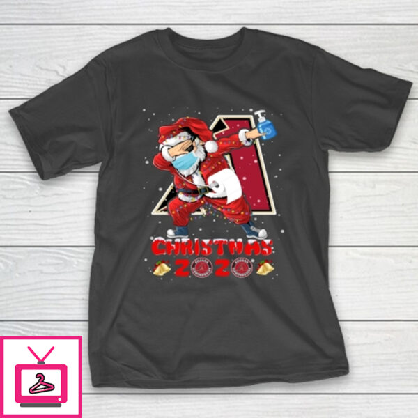 Arizona Diamondbacks Funny Santa Claus Dabbing Christmas 2020 MLB T-Shirt