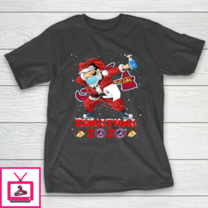 Atlanta Braves Funny Santa Claus Dabbing Christmas 2020 MLB T-Shirt