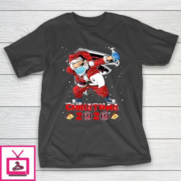 Atlanta Falcons Funny Santa Claus Dabbing Christmas 2020 NFL T-Shirt