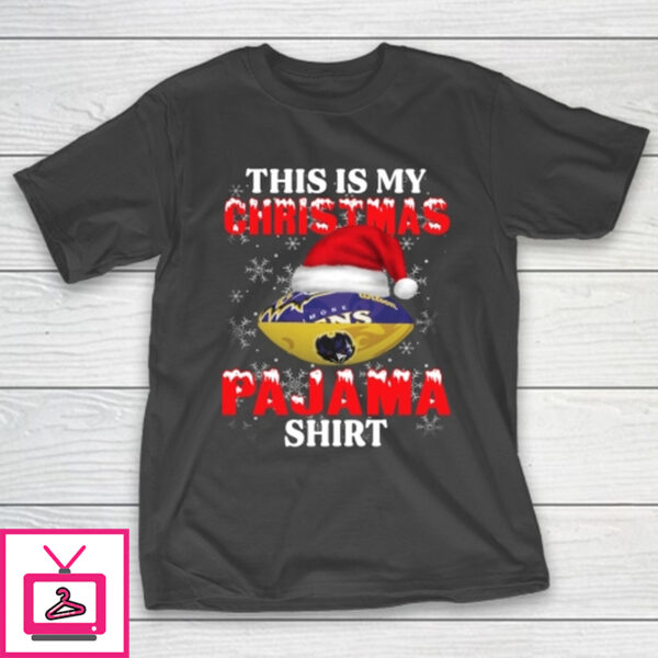 Baltimore Ravens This Is My Christmas Pajama Shirt NFL T-Shirt