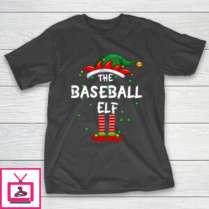 Baseball Elf Family Matching Group Funny Christmas Pajama T-Shirt