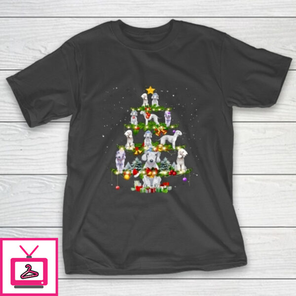 Bedlington Terrier Dog Xmas Tree Lights Ugly Christmas Gift T-Shirt