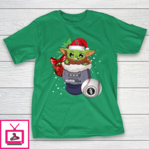 Chicago White Sox Christmas Baby Yoda Star Wars Funny Happy MLB T-Shirt