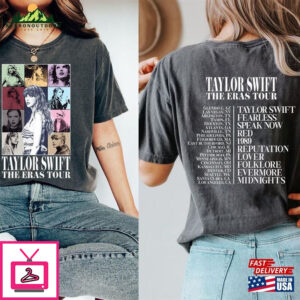 Comfort Colors The Eras Tour 2 Sides Shirt 2023 T-Shirt Midnights Album Classic Unisex