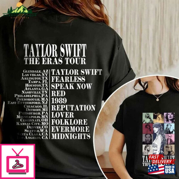 Comfort Colors The Eras Tour 2 Sides Shirt 2023 T-Shirt Midnights Album Classic Unisex