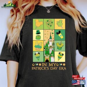 Disneyland In My St Patricks Era Shirt Lucky Magical Castle Sweatshirt Disney Snacks Lover Gift T-Shirt