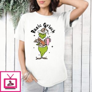 Grinch Leopard Basic Grinch Christmas 2024 T-Shirt