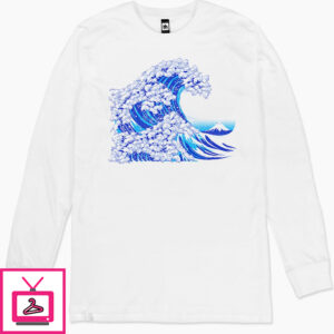 Kanagawa Cat Wave Long Sleeve