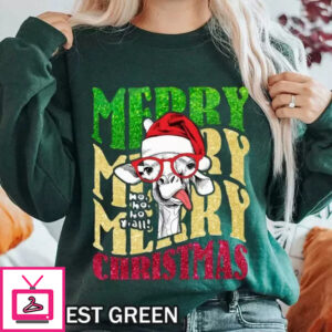 Merry Christmas Ho Ho Ho Y’all T-Shirt and Sweatshirt Featuring Funny Giraffe