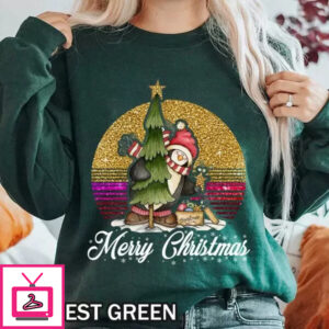 Merry Christmas Penguin T-Shirt and Sweatshirt