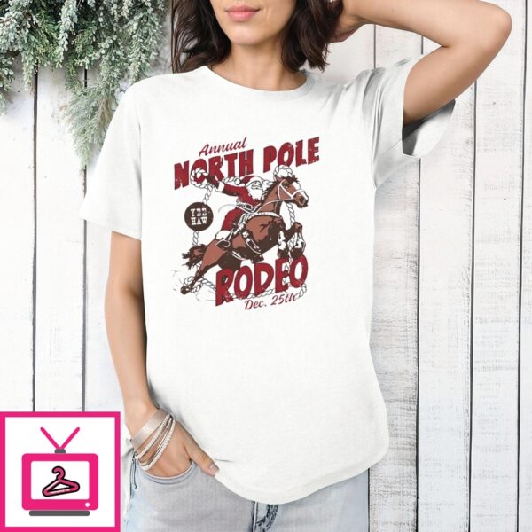 Santa Annual North Pole Rodeo Christmas 2024 T-Shirt