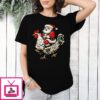 Santa Riding Rooster Christmas 2024 T-Shirt