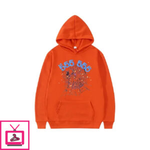 Sp5der 555555 Number Hoodie Men Orange Limited In Stocks