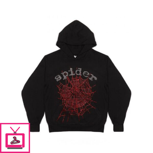 Sp5der OG Rhinestone Logo Hoodie – Black Limited In Stock