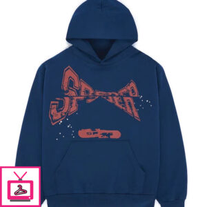 Spider Worldwide Hooded Sweatshirt Navy Limited In Stocks