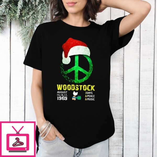 Woodstock Santa Hat Hippie 2024 T-Shirt