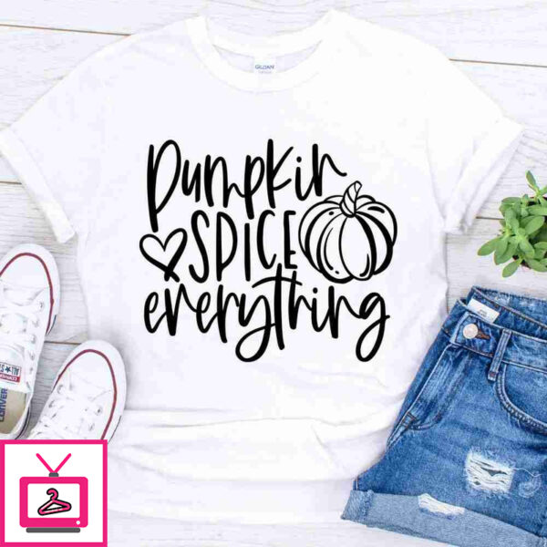 pumpkin spice everything heart shirt