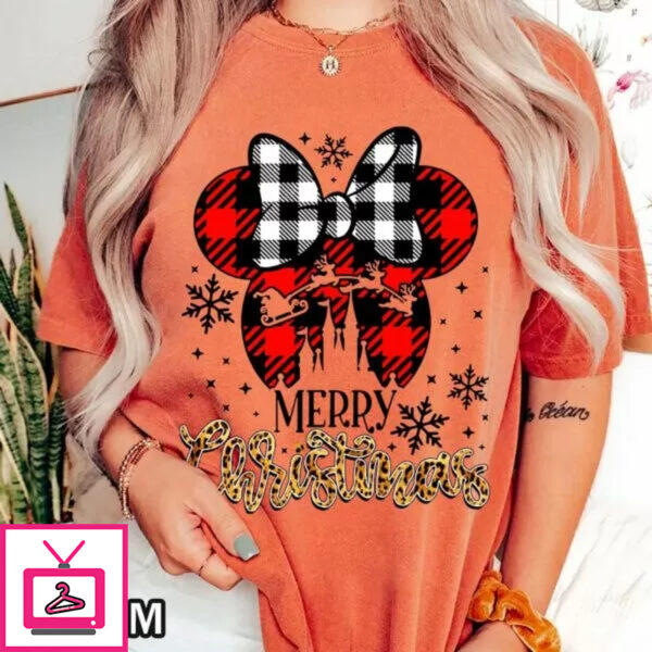 Disney Minnie Mouse Merry Christmas Comfort Colors T-Shirt