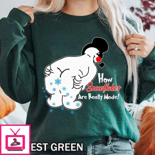 Funny Christmas Shirt How Snowflakes Are Made with Farting Frosty