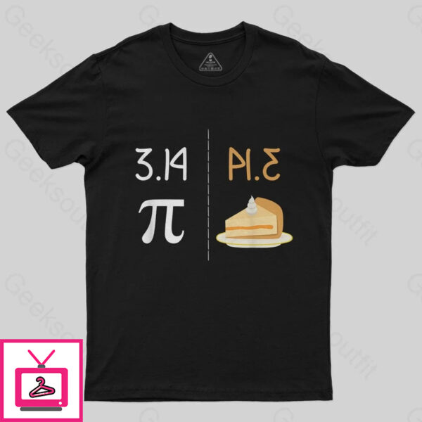 Funny Pi Mirror Image Of 3.14 Is Pie T-Shirt