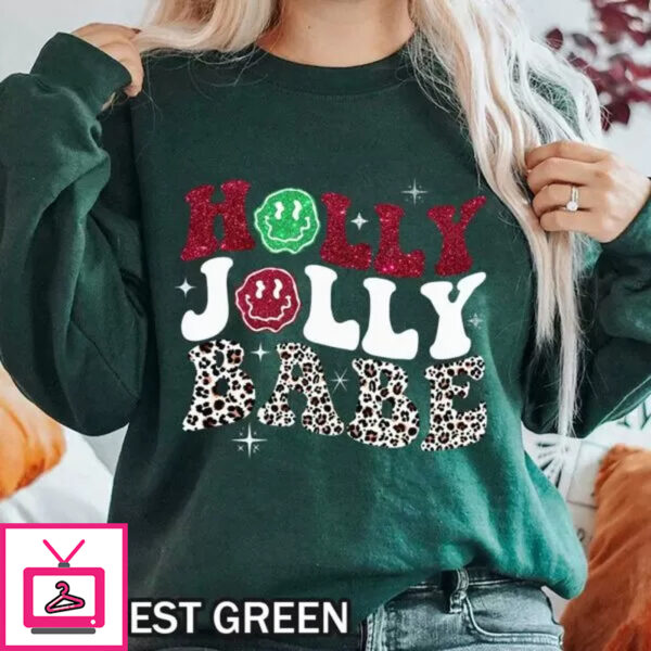 Holly Jolly Babe Christmas T-Shirt