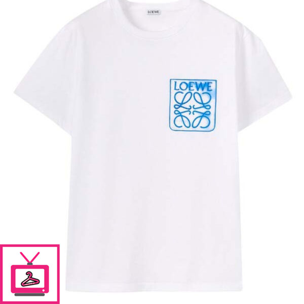 Loewe T-Shirt Loewe Anagram Gift Logo Blue T-Shirt