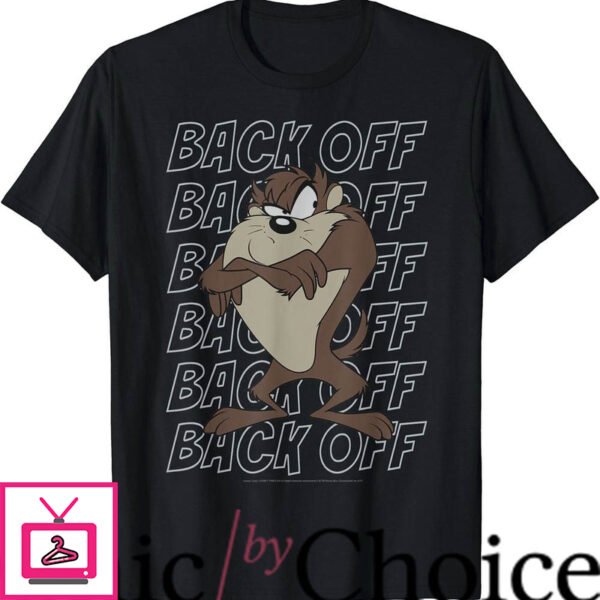 Looney Tunes Gangster T-Shirt Taz Back Off Portrait T-Shirt