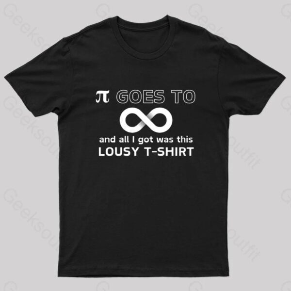 Pi Goes To Infinity And All I Got Was This Lousy T-Shirt Nerd T-Shirt