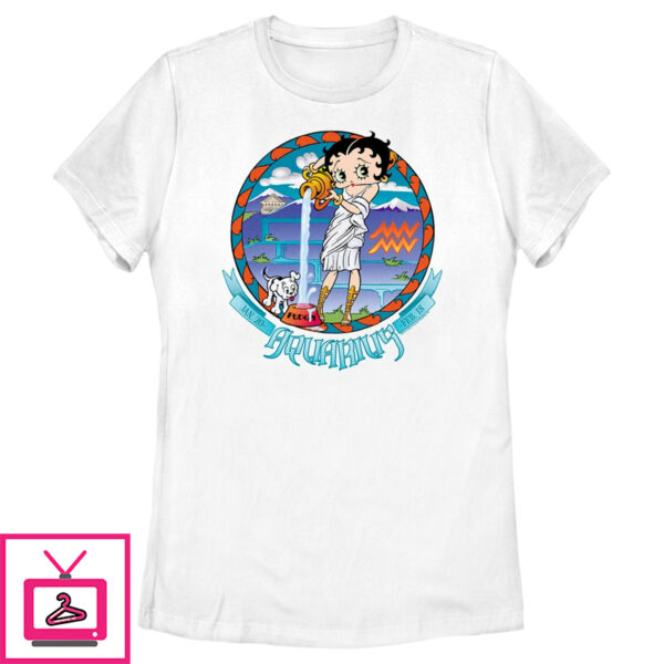 Women’S Betty Boop Aquarius Zodiac T-Shirt