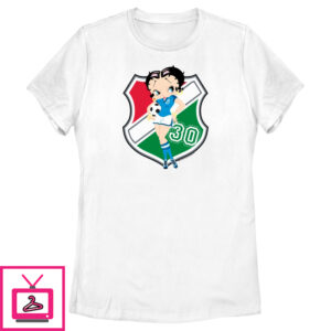 Women’S Betty Boop Italy Soccer Badge T-Shirt