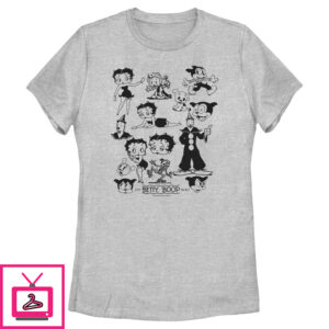 Women’S Betty Boop Retro Character Collage T-Shirt