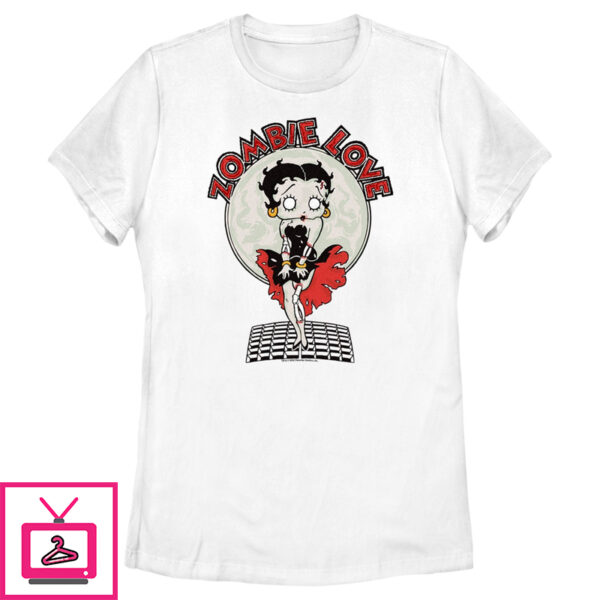 Women’S Betty Boop Valentine’S Day Zombie Love Dress T-Shirt