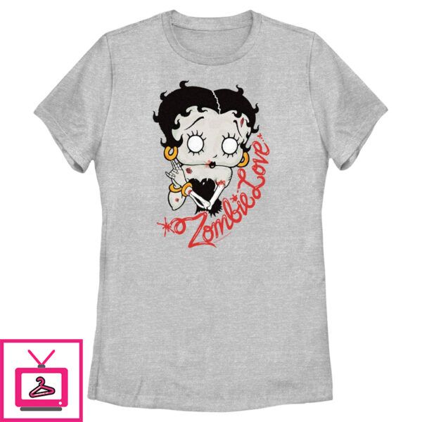 Women’S Betty Boop Valentine’S Day Zombie Love T-Shirt