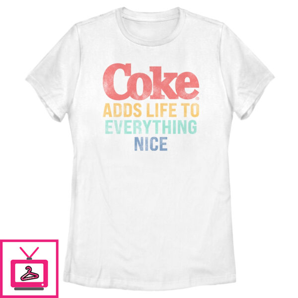 Women’S Coca Cola Unity Adds Life To Everything Nice Logo T-Shirt