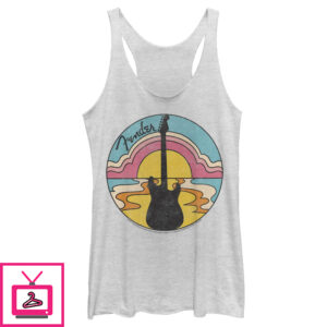 Women’S Fender 70S Guitar Silhouette Racerback Tank Top