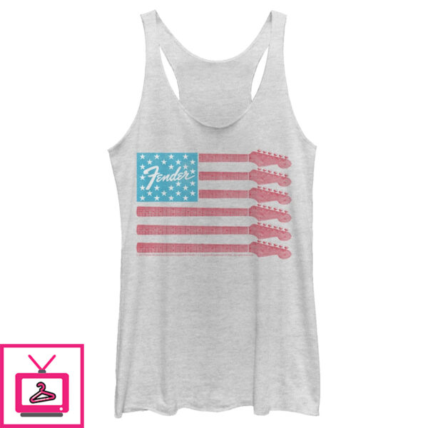 Women’S Fender Guitar Flag Logo Racerback Tank Top