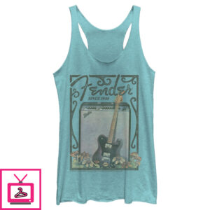 Women’S Fender Since 1946 Retro Poster Racerback Tank Top