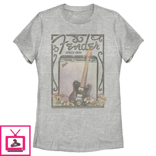 Women’S Fender Since 1946 Retro Poster T-Shirt