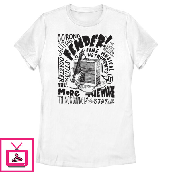 Women’S Fender Sketch Poster T-Shirt