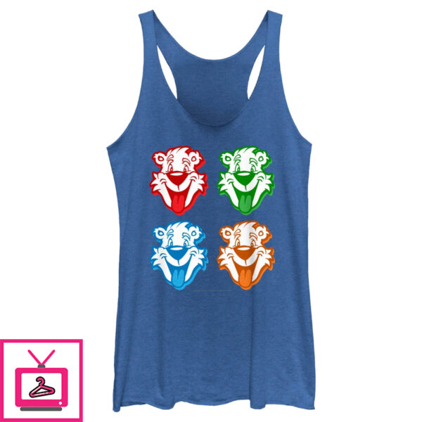 Women’S Icee Bear Colorful Faces Racerback Tank Top