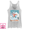 Women’S Icee Bear Just Chillin’ While Iceboarding Racerback Tank Top
