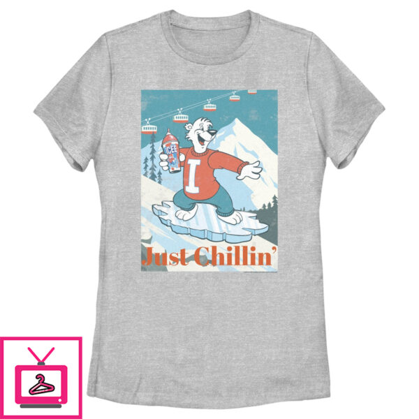 Women’S Icee Bear Just Chillin’ While Iceboarding T-Shirt