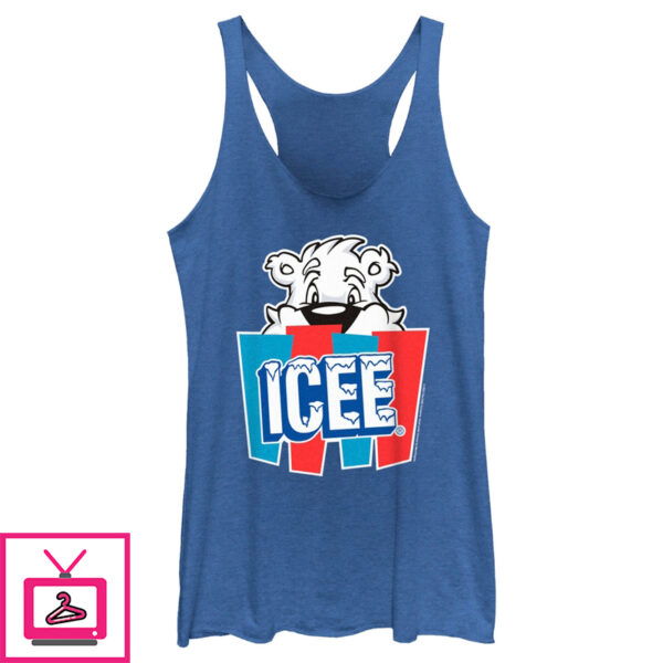 Women’S Icee Peekaboo Bear Logo Racerback Tank Top