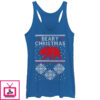 Women’S Lost Gods Beary Christmas Racerback Tank Top