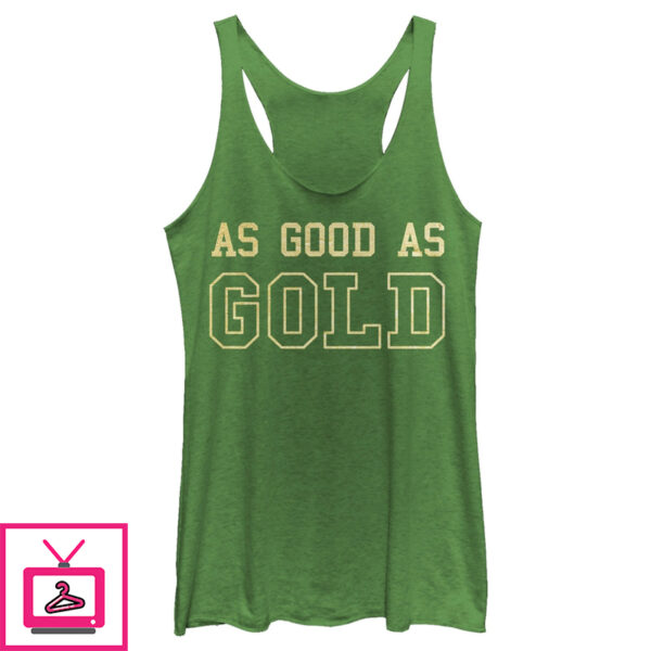 Women’S Lost Gods St. Patrick’S Day As Good As Gold Racerback Tank Top