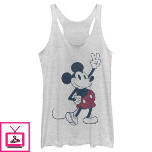 Women’S Mickey & Friends Plaid Mickey Mouse Retro Racerback Tank Top