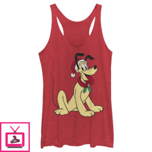 Women’S Mickey & Friends Retro Festive Pluto Racerback Tank Top