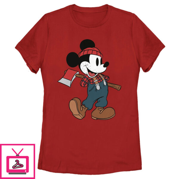 Women’S Mickey & Friends Retro Lumberjack Mickey Mouse T-Shirt